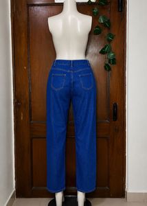 Classic Blue Straight-Leg Denim Jeans
