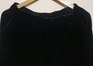 Black Velvet Shining Trouser Pant Girl Or Woman