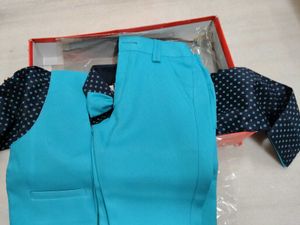 Boys' Blue Ethnic Suit Set