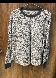 Animal Print Long Sleeve Top