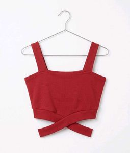 Chic Red Crop Top