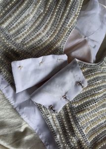 Embellished Pearl &amp; Silver Blouse