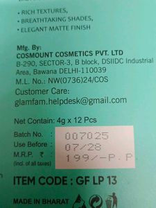 Glam Fam Satin Matte Lipstick