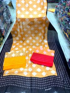 Orange &amp; Black Ethnic dupatta