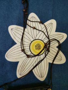 Boho Coconut Shell Bag with Flower