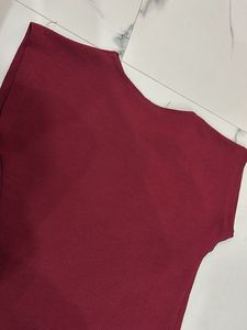 Chic Burgundy Wrap Top