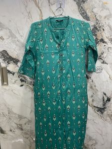 Stylish Teal Printed Kurta