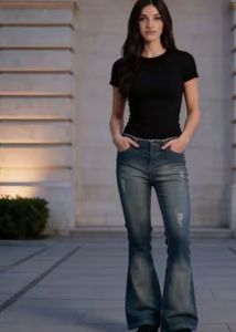 Distressed Flare Jeans