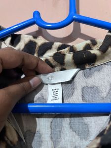 Stylish Leopard Print Shirt Dress