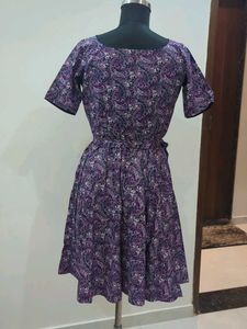 Paisley Print  mini Dress Cotton 💯