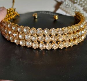 Stunning Gold & Crystal Choker Set