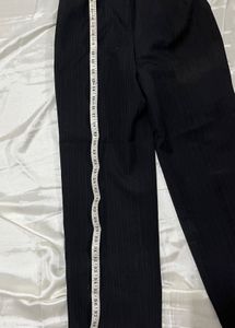 Classic Black Pinstripe Trousers