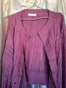 Mauve Knit Cardigan