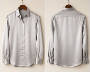 Elegant Satin Button-Up Shirt
