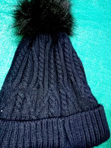 Cozy Cable Knit Pom Beanie