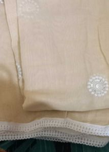Elegant Cream Salwar Kameez Suit