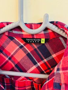 Pink &amp; Blue Plaid Button-Up Shirt