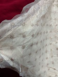 Sheer Embellished Ruffle Top