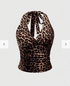 Leopard Print V-Neck Dress