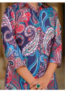 Vibrant Paisley Print Kurta