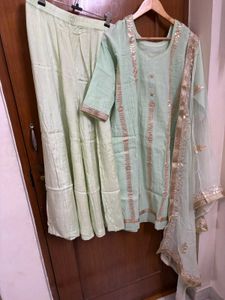 Beautiful Mint Green Kurta Set