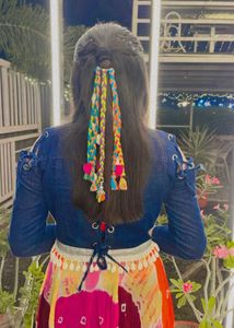 Navratri Style Denim Jeans ya Shrug Jacket