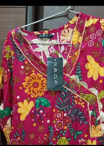 Vibrant Floral Print Anarkali Kurta