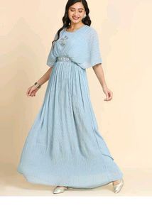 Elegant Blue One pc with belt L