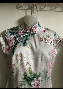Elegant Floral Cheongsam Dress