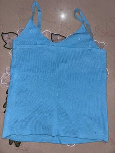 Blue Floral Applique Cami Top