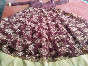Long Gown womens Girls/ Floral .. Embroidery Net/ Flower Print/