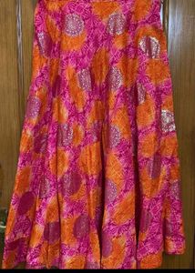 🆕Vibrant Pink &amp; Orange Ethnic Skirt/Lehnga