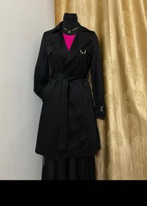 Elegant Black Trench Coat , PRICE ⬇️