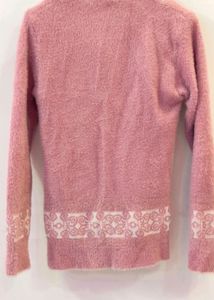 Elegant Pink Floral Cardigan