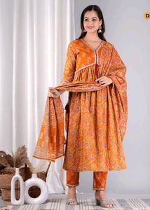 Jaipuri Print Cotton Alia-cut Suit
