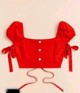 🔴FREE DELIVERY🔴Cute Red Shoulder Top for Girls