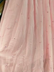 3 Piece Mirror Work Blouse Skirt And Shrug