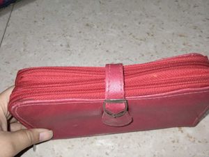 Classic Red Leather Wallet