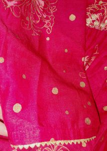 Red Ethnic Kurta with Golden Print