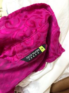 Vibrant Pink Textured Button-Up Shirt