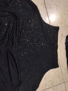 Sparkly Black Turtleneck Dress