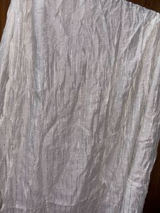 🌸Elegant White Dupatta with Sparkle