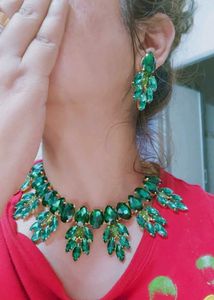 Emerald Crystal Jewellery Set