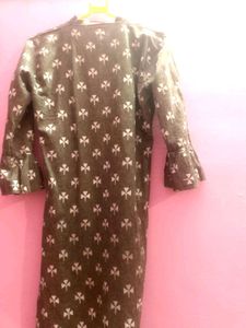 Unique Patterned Button-Up Kurti