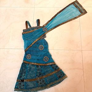 Beautiful Teal Blue Lehenga Choli