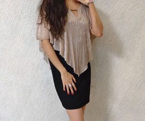 Elegant Black &amp; Gold Party Dress
