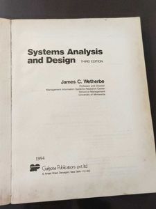 System Analysis And Design By James C. Wetherbe