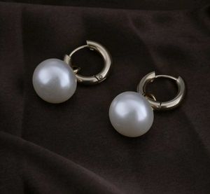 Palmonas::Gold Pearl Hoop Earrings