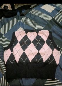 v neck half sweater