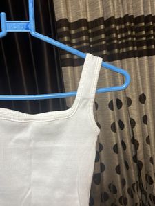 Ribbed Square Neck Tank Top